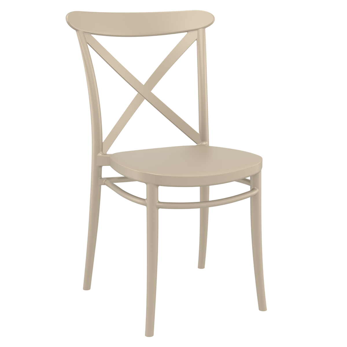 ST CROSY Taupe design Műanyag kültéri szék